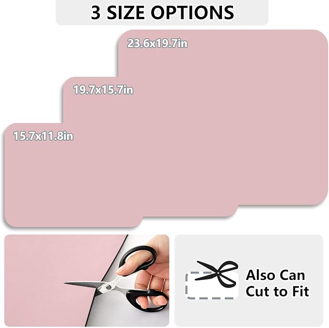 Light Pink Dish Drying Mat for Kitchen Counter No-slip Rubber Bottom Dish - Image 2