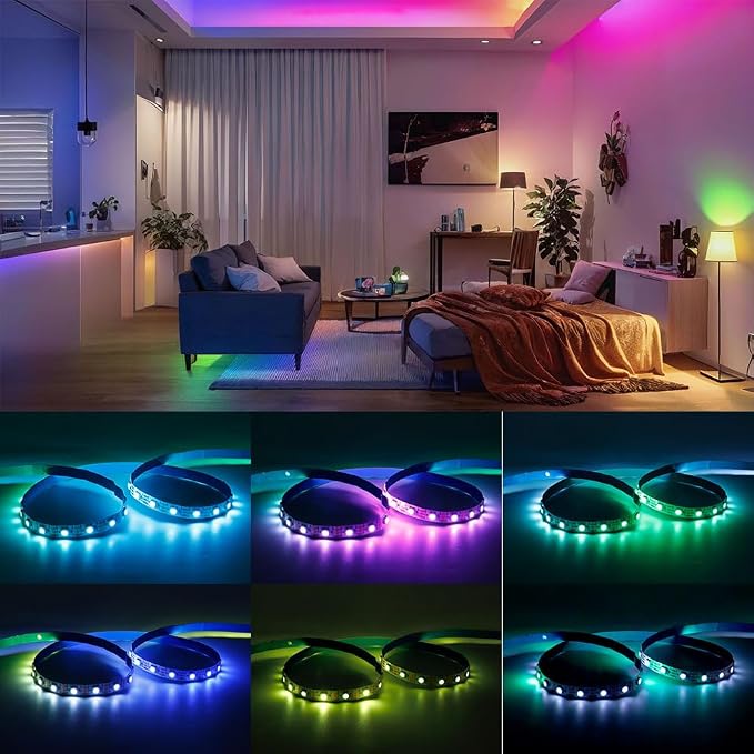 WS2812B IC RGB 5050SMD ECO Individual Addressable LED Strip Light, 16.4FT - Image 5