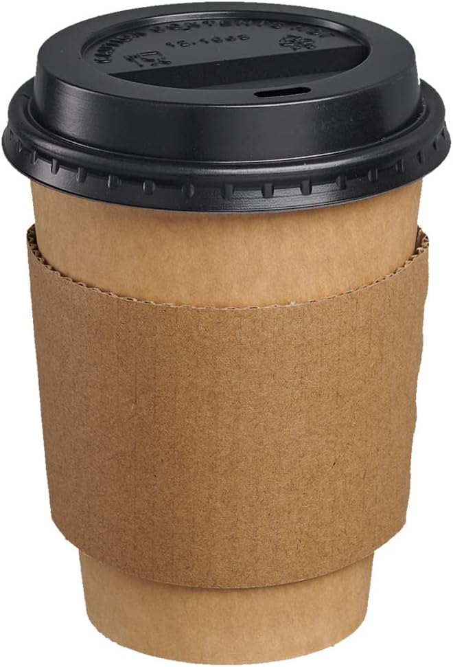 GUSTO 12 oz. Disposable Kraft Coffee Cups - Image 2