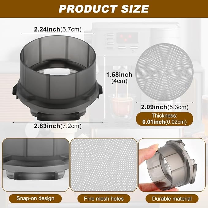 Portafilter Funnel for Nin-ja Espresso Machine ES601, No-Mess Espresso Funnel - Image 2