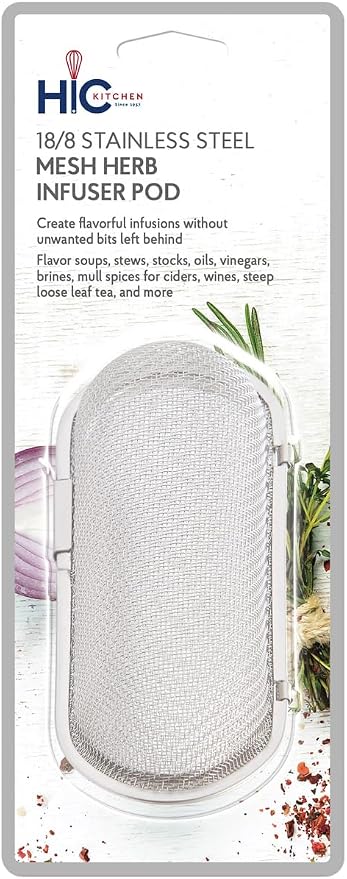 HIC Kitchen Herb Infuser Pod, 18/8 Stainless Steel Mesh, - Image 6