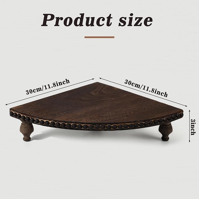 Amyhill Wood Corner Counter Shelf Corner Riser - Image 3