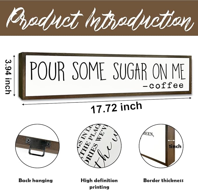 Coffee Wood Sign, Humorous Coffees Decoration - Image 2