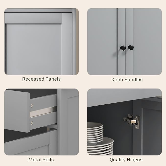 HOMCOM Sideboard Buffet Cabinet - Image 8