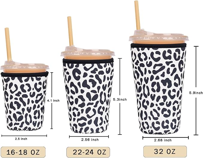 Reusable Insulated Sleeve for Iced Coffee Cup, Beverage Holder for Iced Coffee - Image 5