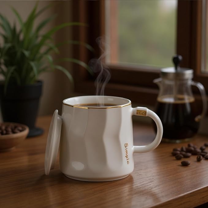 Flat Bottom Coffee Mug for Mug Warmer – 13.5 oz Ceramic Cup - Image 4