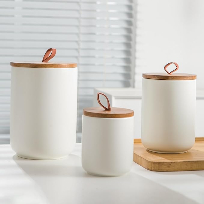 White Ceramic Canister Set - Image 6