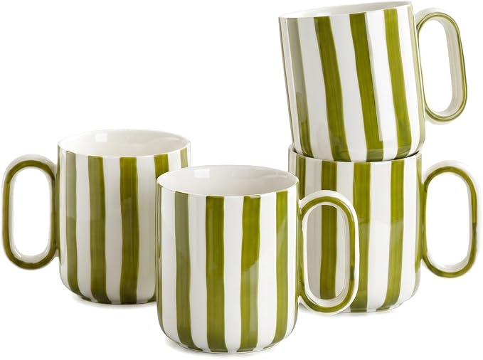 Ceramic Coffee Mugs Set of 4, 15 oz Stoneware Coffee Cups by Unknown