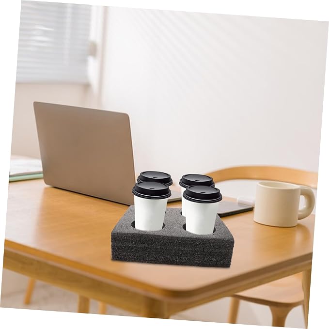 LIFKOME Takeout Coffee Cup Carrier Tray Portable Compartment Drink Holder - Image 6