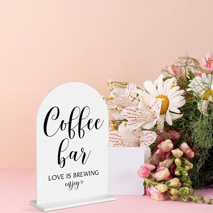 Coffee Bar Sign Love Is Brewing Decorations Modern Minimalist Style Coffee Signs - Image 6