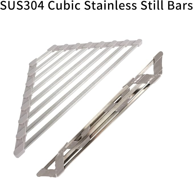 Triangle Dish Drying Rack for Sink Corner Roll Up Dish Drying Rack Folding - Image 9