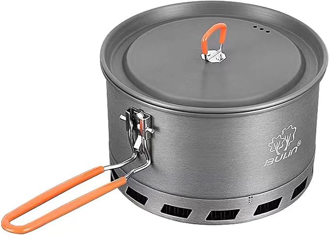 Bulin Camping Pot, 2.1L High Efficiency Backpacking Pot Ultralight Camping by BULIN