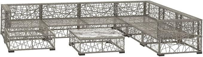 8 Piece Patio Lounge Set, Coffee Table and Footrest, Garden Seating - Image 4
