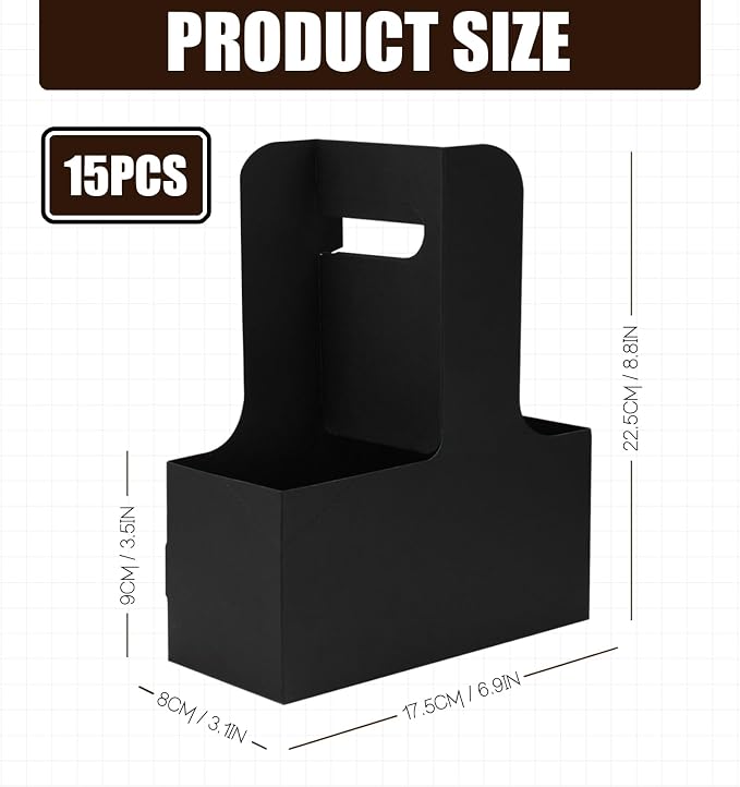 2 Cup Disposable Drink Carrier for Delivery - Image 2