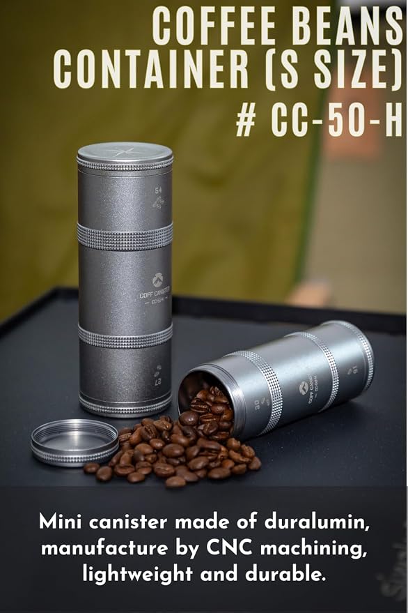 CAMPINGMOON 2-Layer Portable Coffee Bean Storage Canister Airtight Duralumin - Image 2