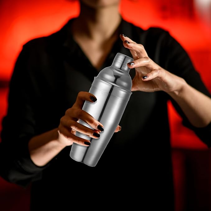 Nitial 6 Pcs Bar Cocktail Shaker Professional Stainless Steel Martini Drink - Image 5