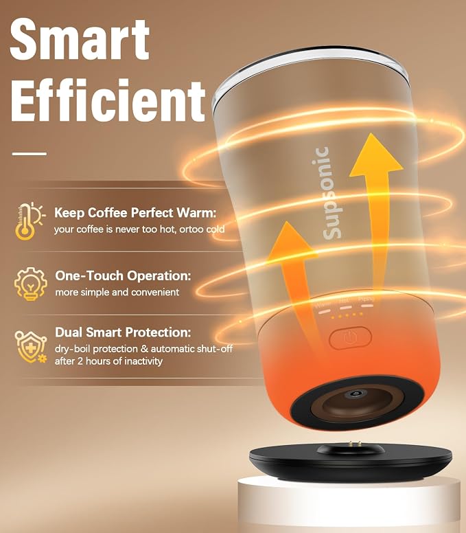 Supsonic - 14oz Heated Coffee Mug, Self-Heating Travel Mug - Image 3