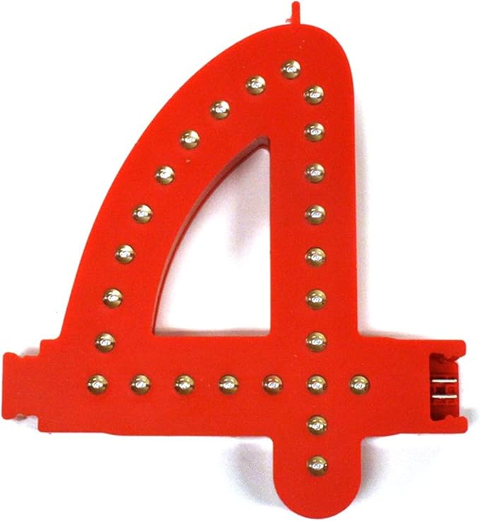 M&T Displays LED Marquee Letter Lights Modular Red Light Up Number Initial by MTDisplays