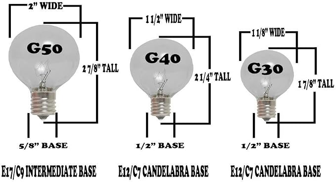 G40 Patio String Lights with 25 Clear Globe Bulbs - Image 5