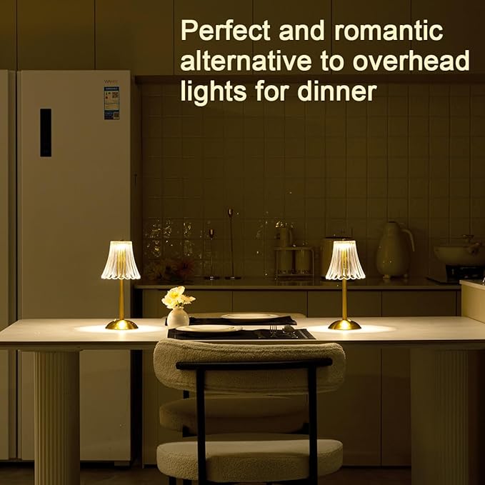 HEQET Cordless Table Lamps for Home, Dining Room, USB Charge 12'' Tall LED - Image 3