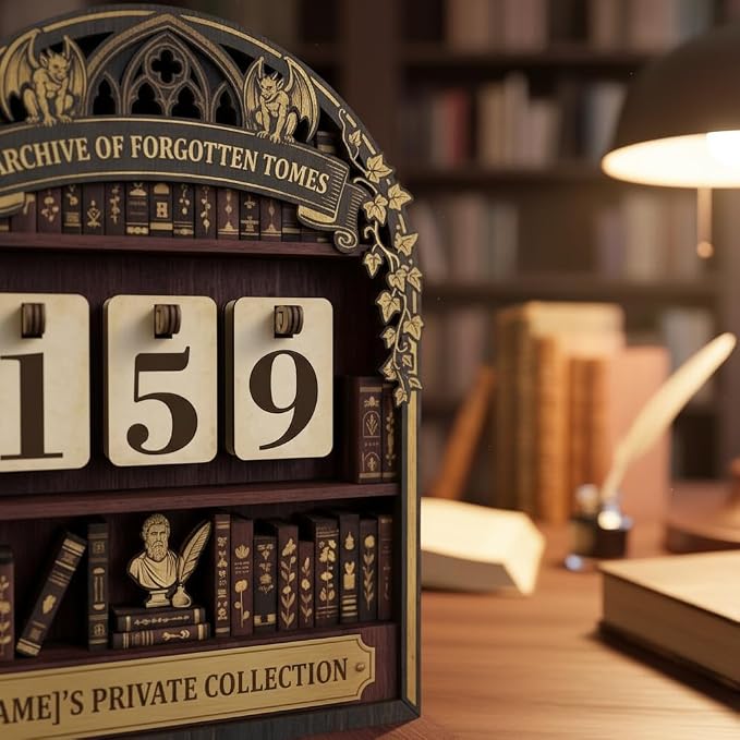 Personalized Book Read Tracker, Wooden Books Read This Year Counter, Reading - Image 4