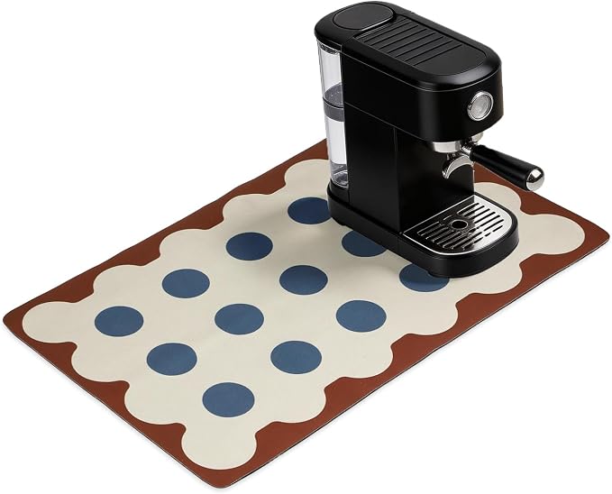 uxcell Coffee Mat, 19.7x11.8 Inch Super Absorbent Dish Drying Mat Bar by uxcell