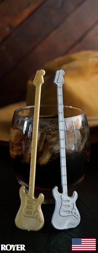 Royer 6-Inch Guitar Swizzle Sticks – Pearl Silver - Image 3