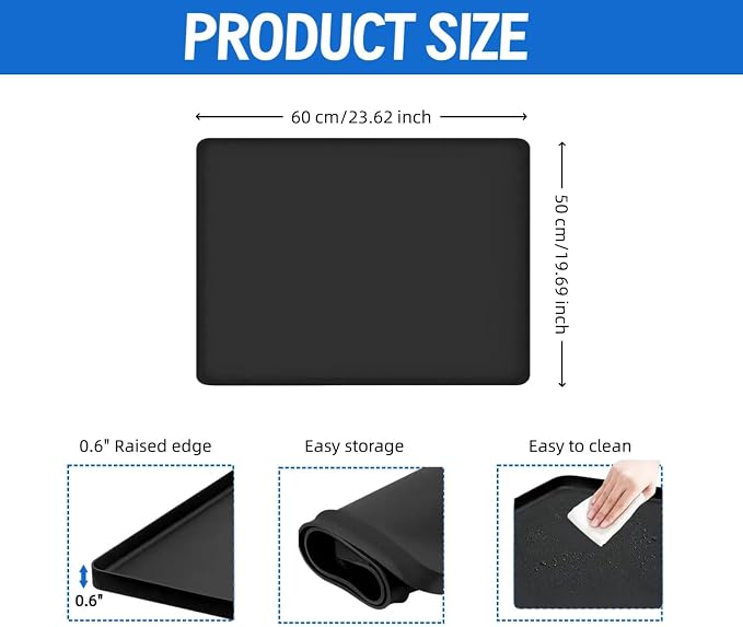 Mini Fridge Silicone Mat 23.6x19.7 Inch - Image 3