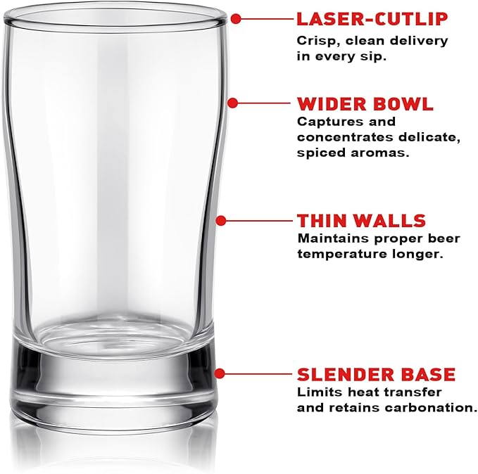 Bokon 24 Pcs Beer Glasses, Small Juice Glasses Cups Iced Tea Glasses Heavy Base - Image 4