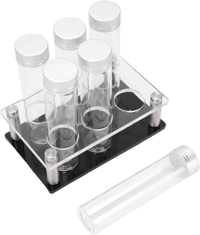 JTLB 6PCS Coffee Beans Storage Tubes High Borosilicate Glass Coffee Bean Cellars - Image 8