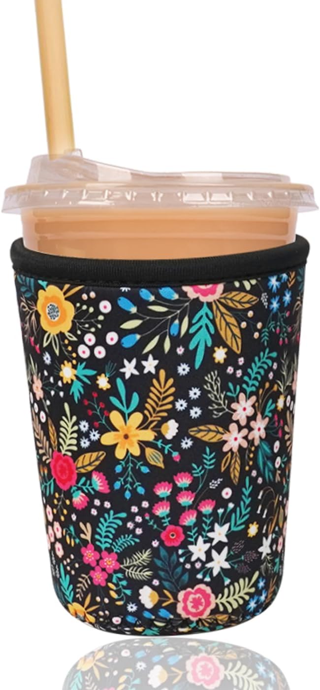 Reusable Insulated Sleeve for Iced Coffee Cup, Coffee Neoprene Sleeve for Cold by Unknown