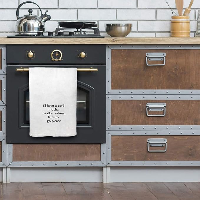 Style In Print Custom Decor Flour Kitchen Towels I'll Have A CAF Mocha Vodka - Image 4