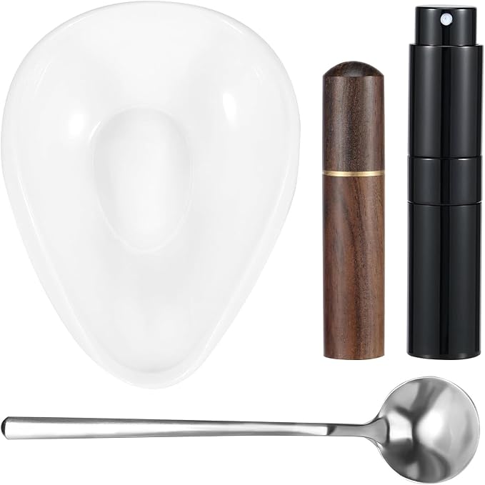 Practical Coffee Dispensers Spray Bottle Container Weighing Tray Metal Spoon by Unknown