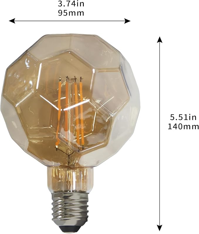 Vintage LED Edison Bulb G30 G95 6W Equivalent 60watt, Dining Room - Image 6