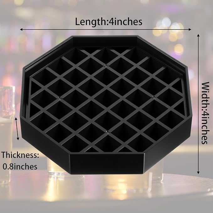 8 Pcs 4 Inch Coffee Drip Tray Countertop Octagon Humidity Drip Trays - Image 2