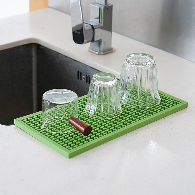 watchget Green Silicone Coffee Bar Mat - Image 7