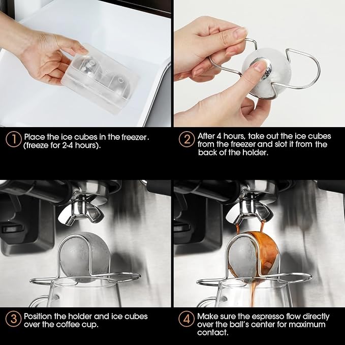 AIEVE XL Espresso Cooling Ball, 2 Pack Upgraded Large Coffee Chiller, Stainless - Image 7