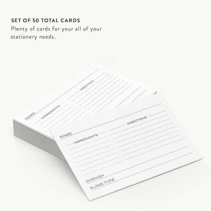 Cocktail Recipe Cards, 4x6 inches, Double Sided - Image 5
