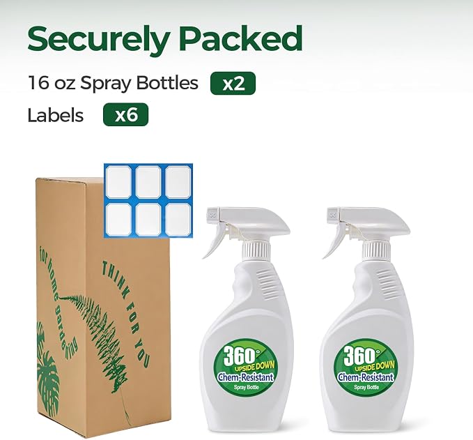 T4U Spray Bottles for Cleaning, 16 OZ Empty Spray Bottles Heavy Duty, Plastic - Image 8