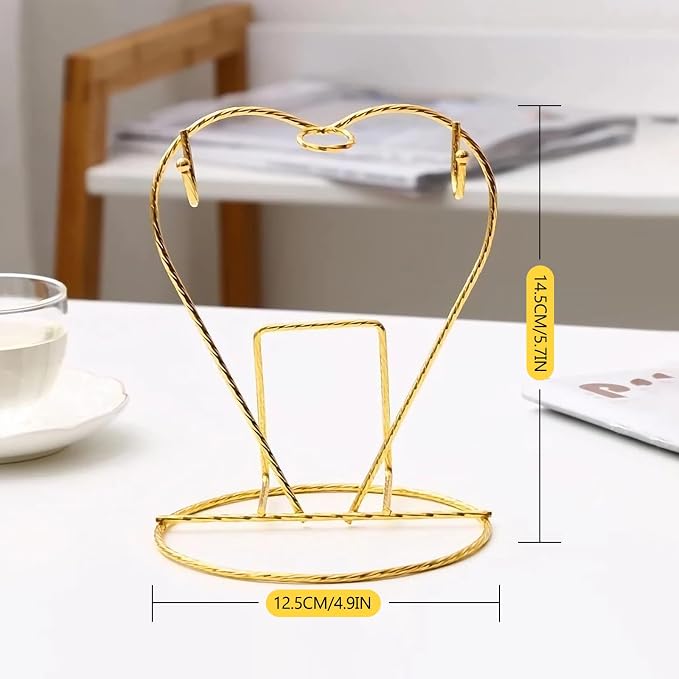 Tea Cups Holder, Metal Couple Coffee Cup Rack, Organizer - Image 5