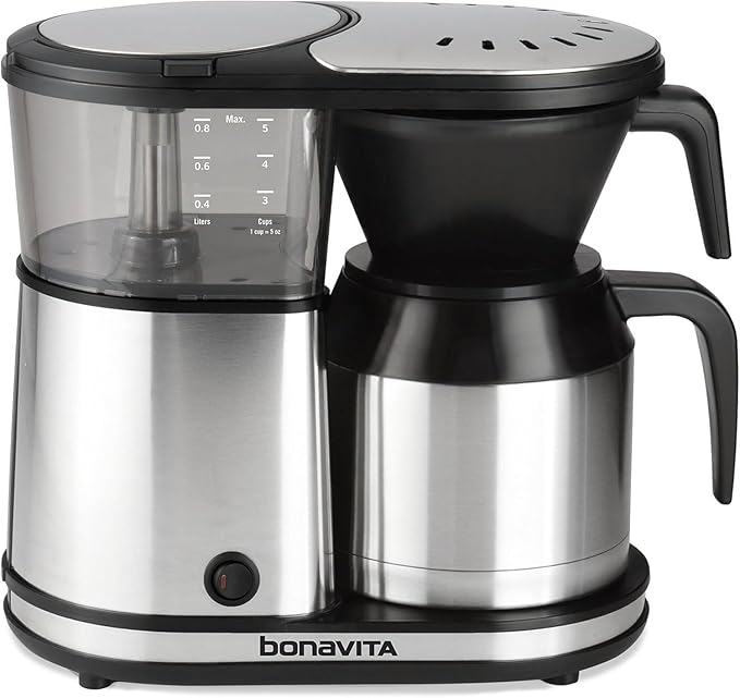 Bonavita 5 Cup Drip Coffee Maker Machine, One-Touch Pour Over, Auto Pause by Bonavita