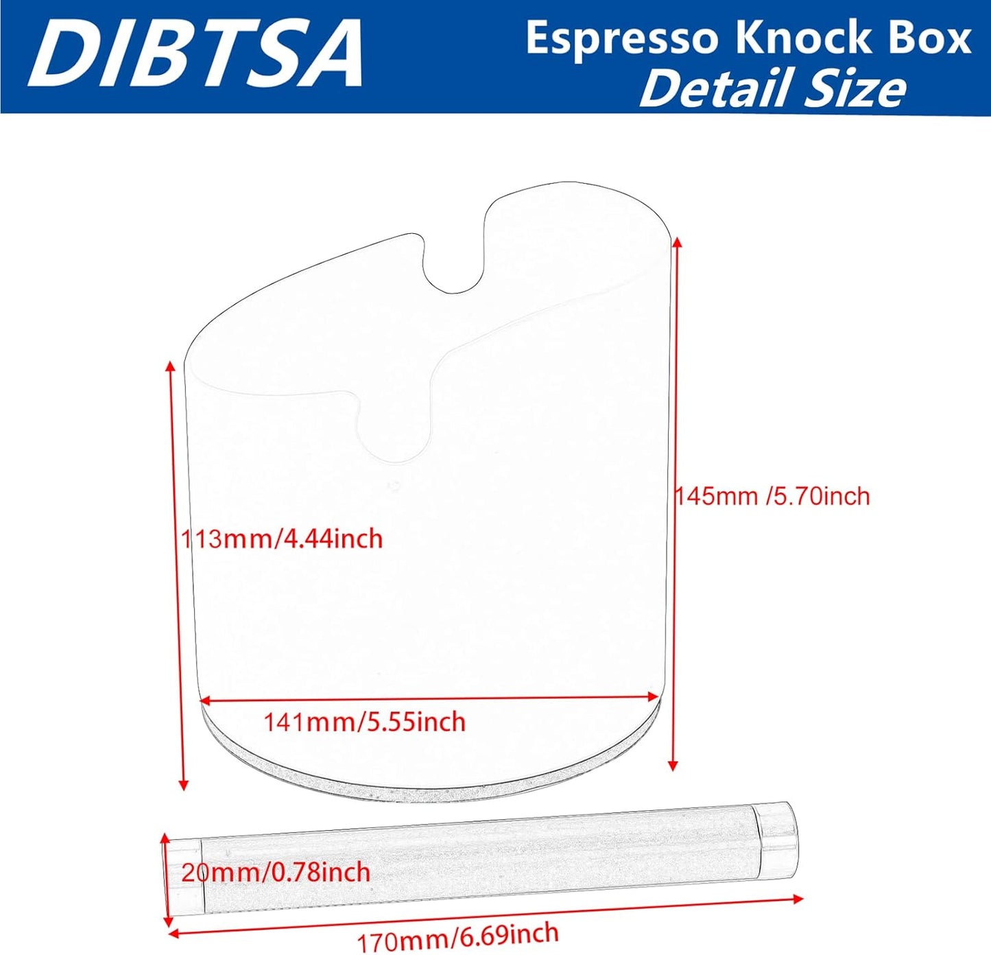 Coffee Knock Box, Espresso Knock Box Stainless Steel Espresso Machine Accessories with Removable Knock Bar and Non-Slip Base Coffee Grounds Container Bin, Large (Silver)