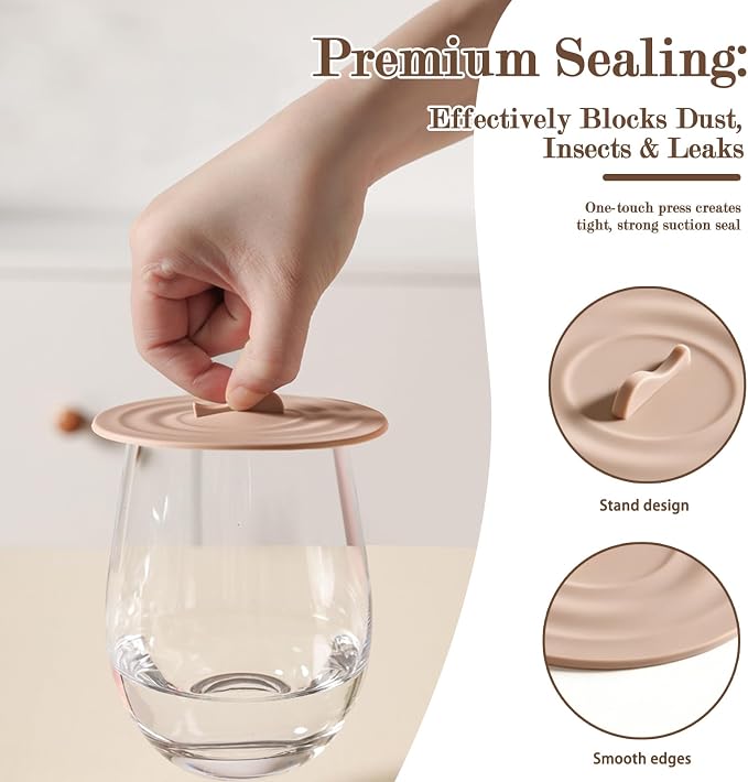 Silicone Cup Lids Silicone Cup Covers 6 Color Food Grade Anti-dust Airtight - Image 4