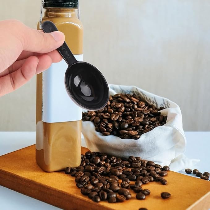Uonlytech 50pcs Black Coffee Bean Scoop and Multi-function Tea Measuring Spoon - Image 4