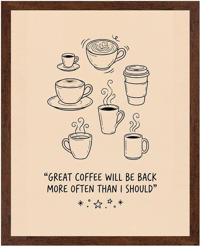 Lawrence Williams Designs Great Coffee Will Be Back Poster by LawrenceWilliamsDesigns