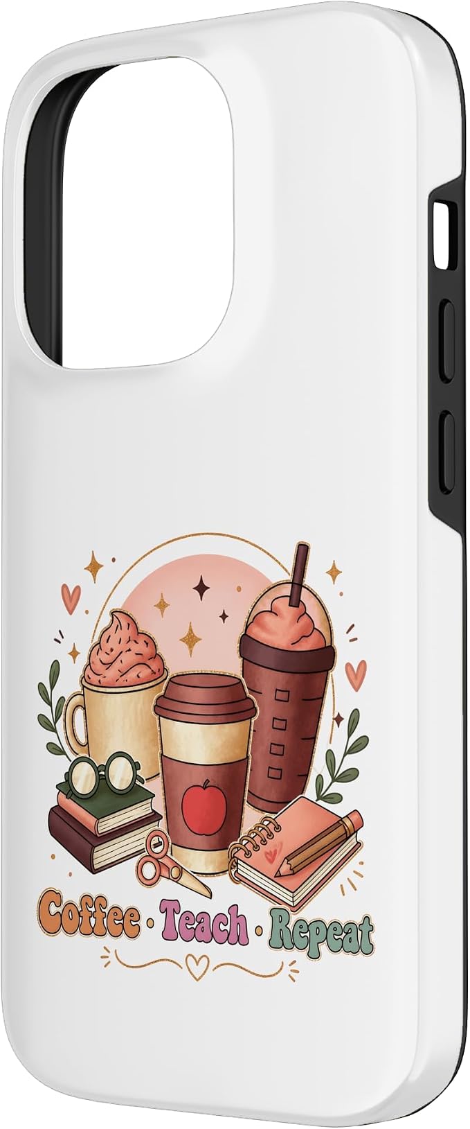 Coffee Teach Repeat Teacher Daily Routine Design Case - Image 2