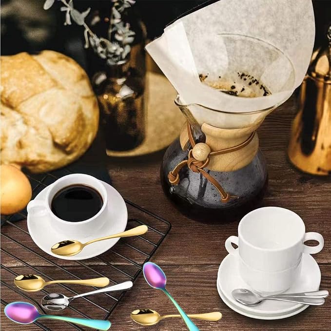 Demitasse Espresso Spoons, Mini Coffee Spoon, Stainless Steel Small Spoons - Image 2