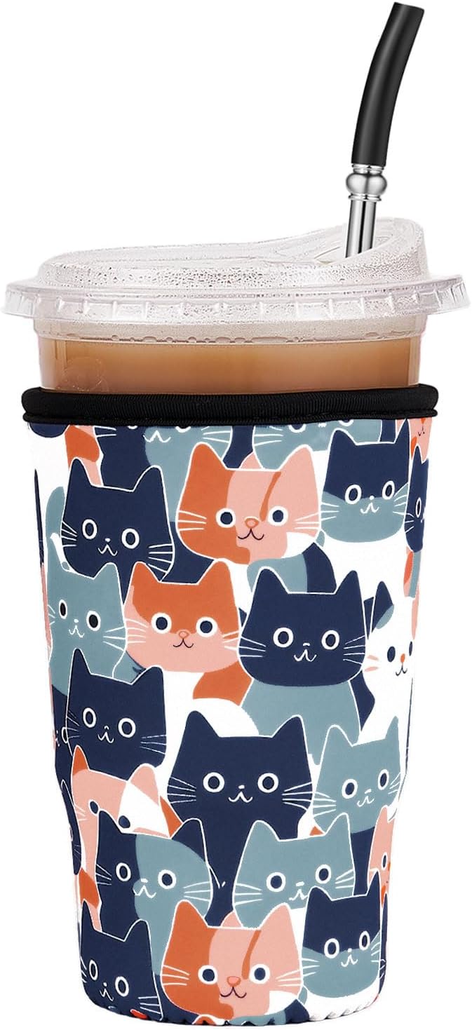 Iced Coffee Sleeve Reusable Large 30-32oz by Cavllson