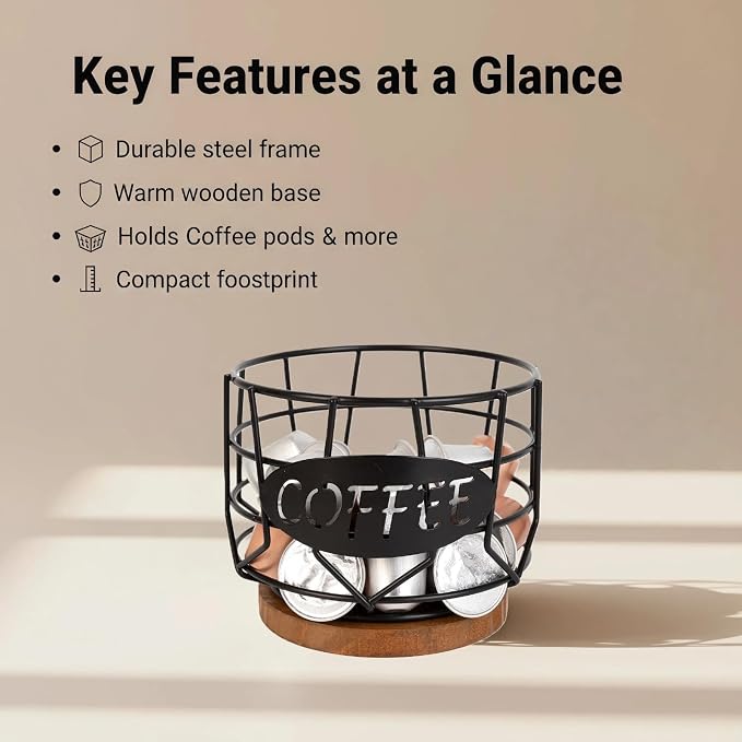 Coffee Pods Holder for Countertop, K Cup Holder Organizer, Sturdy Kcup Storage - Image 2
