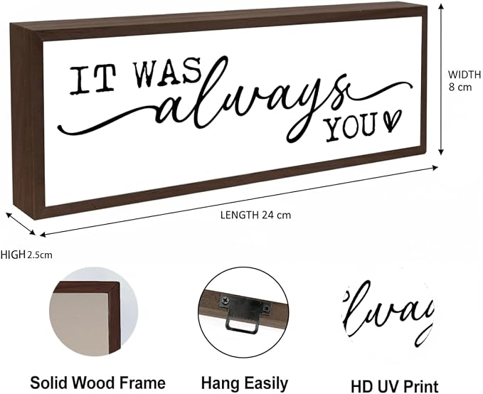 Romantic Wood Sign, Tabletop Decors, Decorative Wooden Table Signs, Master - Image 5